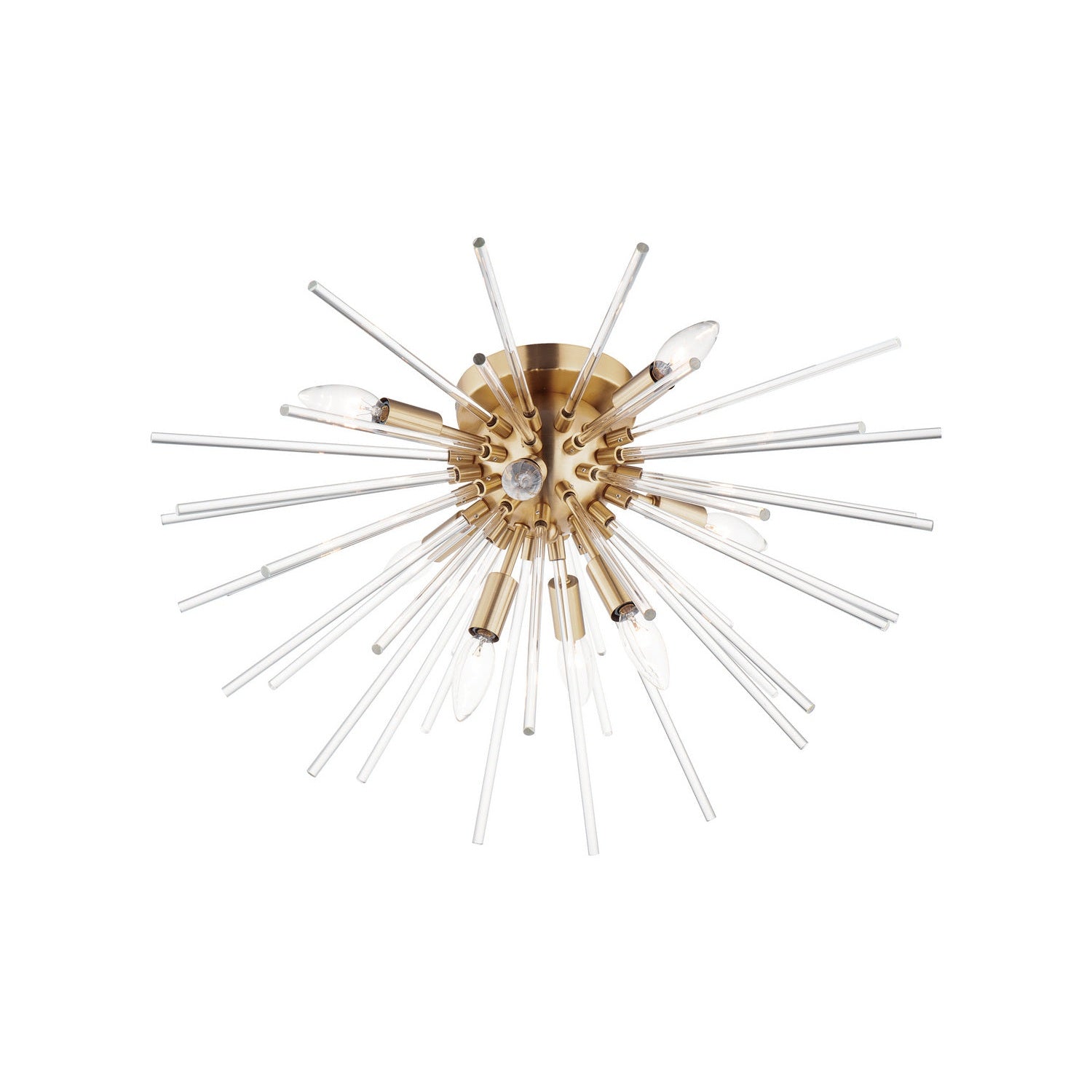 Maxim - 28660CLSBR - Eight Light Flush Mount - Polaris - Satin Brass