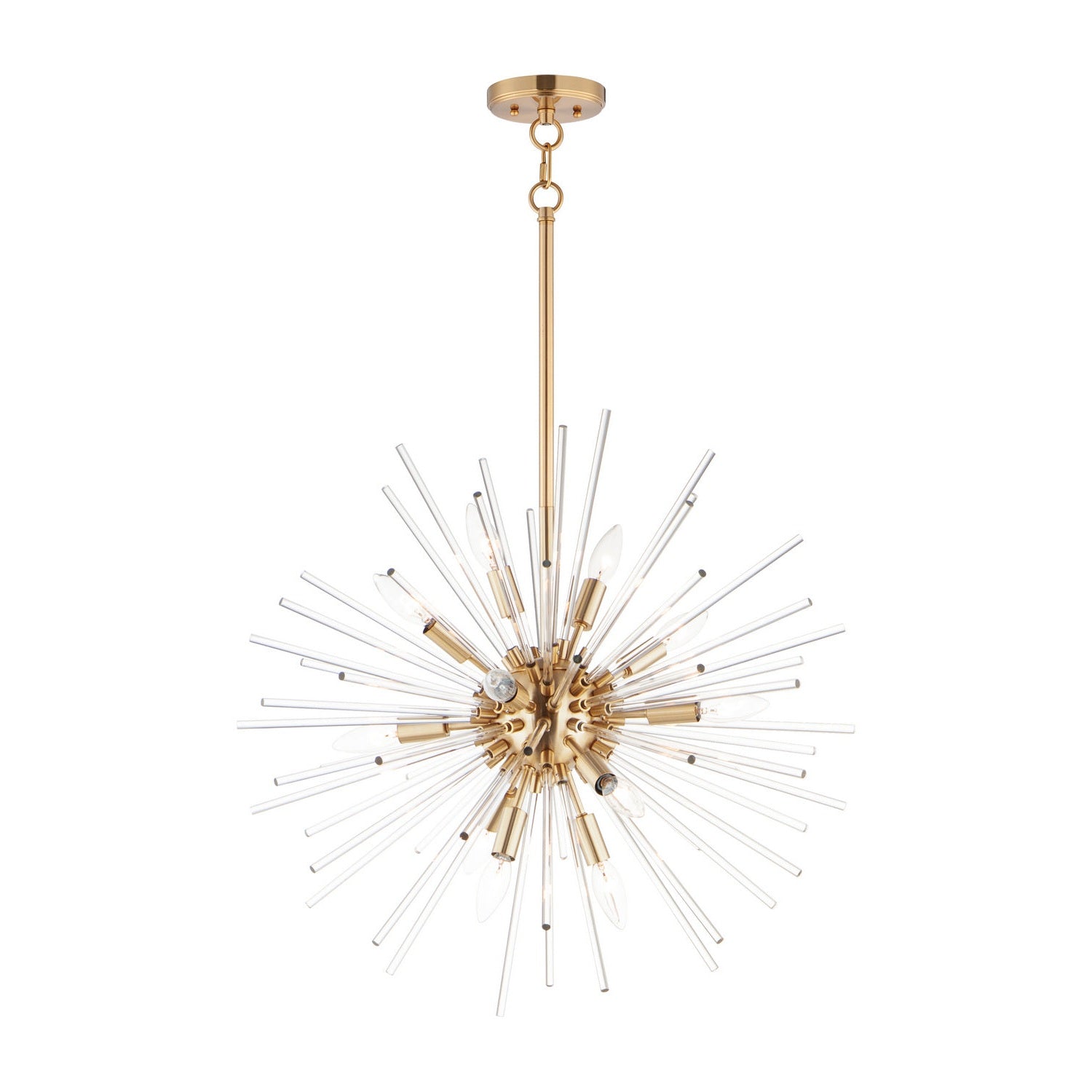 Maxim - 28664CLSBR - 12 Light Pendant - Polaris - Satin Brass