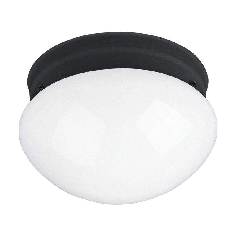 Maxim - 5880WTBK - One Light Flush Mount - Essentials - 588x - Black