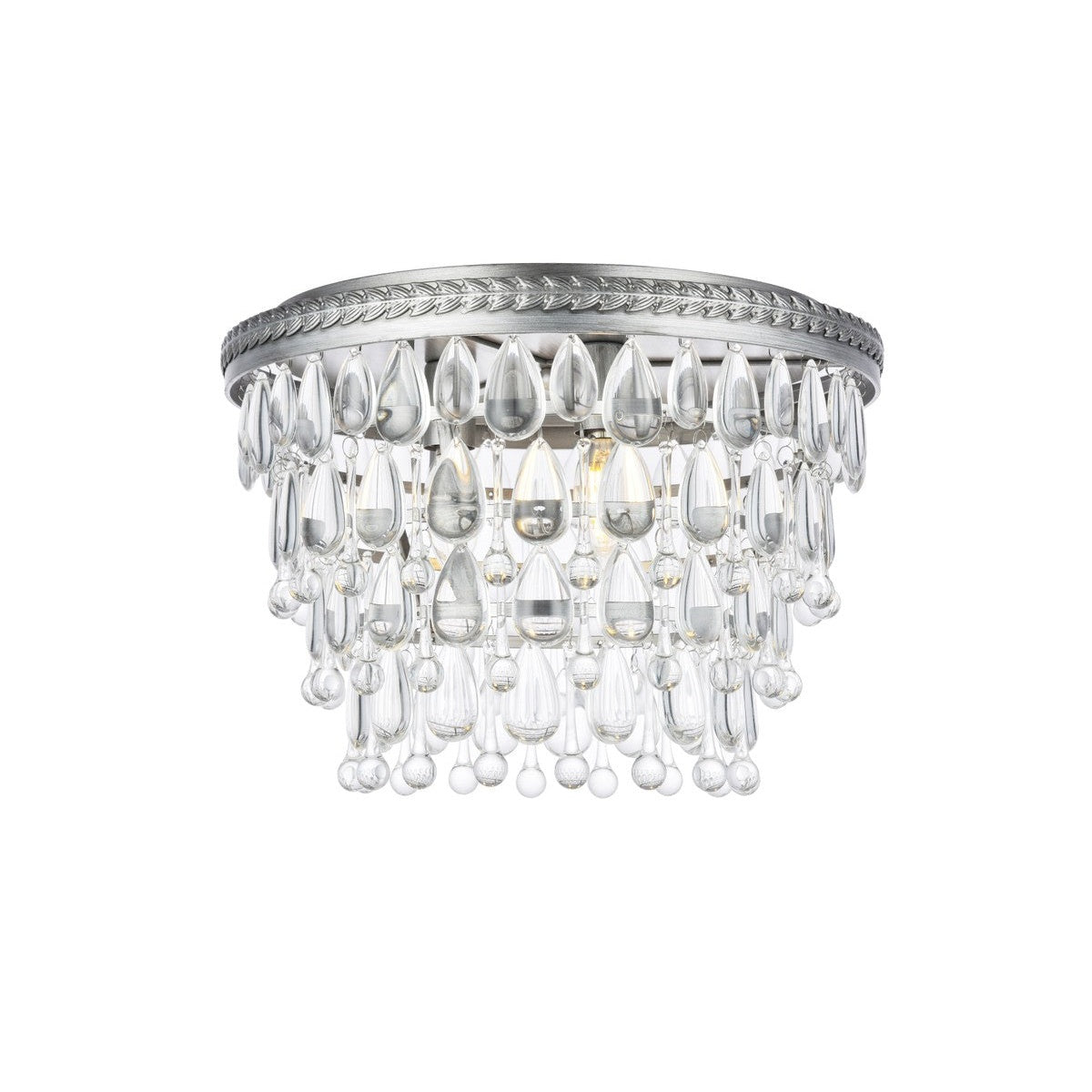 Elegant Lighting - 1219F15AS/RC - Three Light Flush Mount - Nordic - Antique Silver