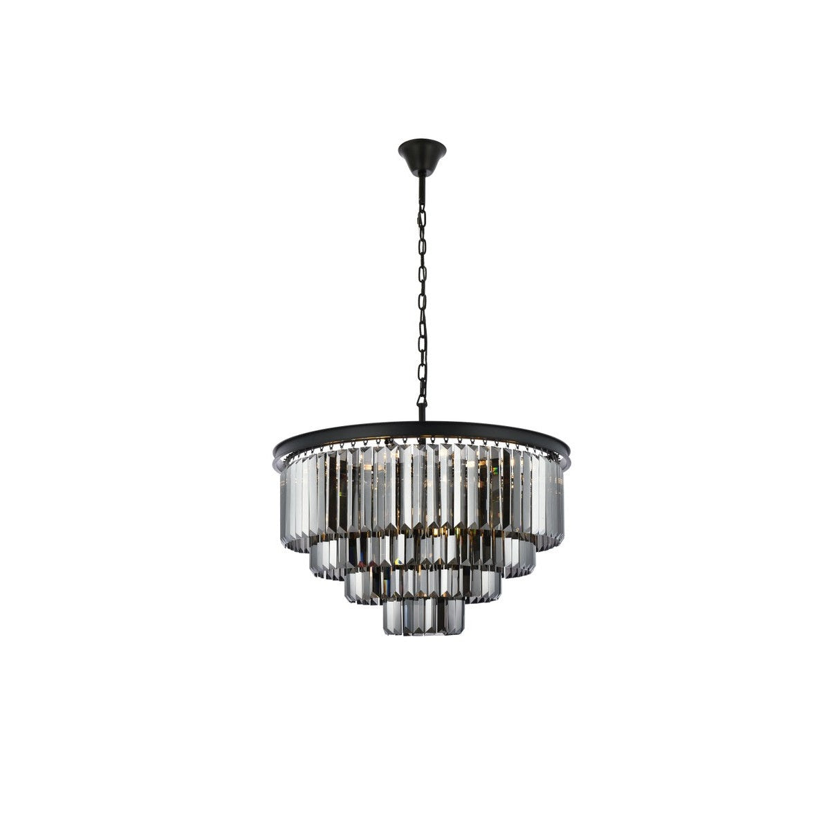 Elegant Lighting - 1231D32MB-SS/RC - 17 Light Chandelier - Sydney - Matte Black