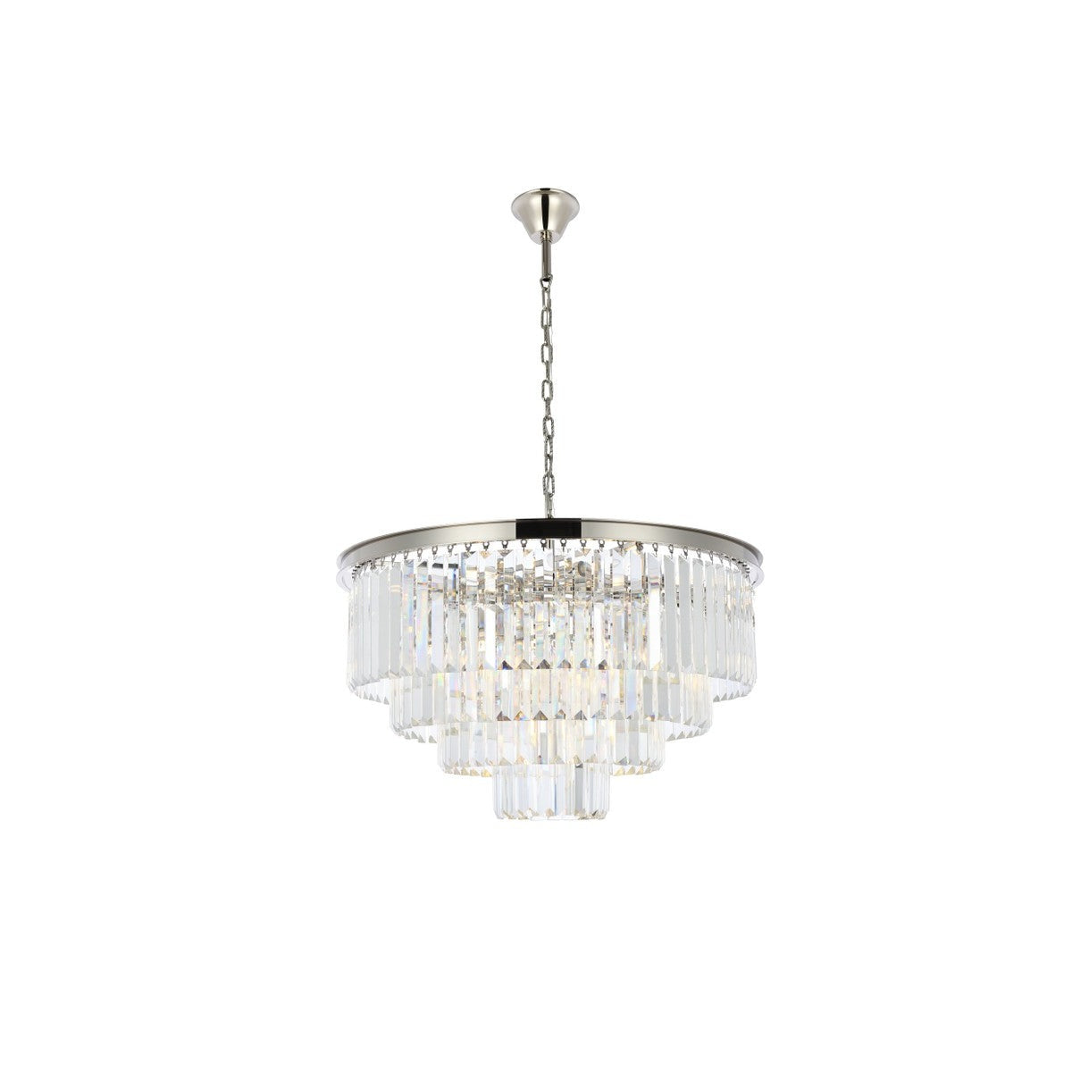 Elegant Lighting - 1231D32PN/RC - 17 Light Chandelier - Sydney - Polished Nickel
