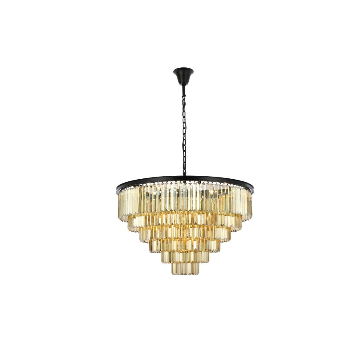Elegant Lighting - 1231D44MB-GT/RC - 33 Light Chandelier - Sydney - Matte Black