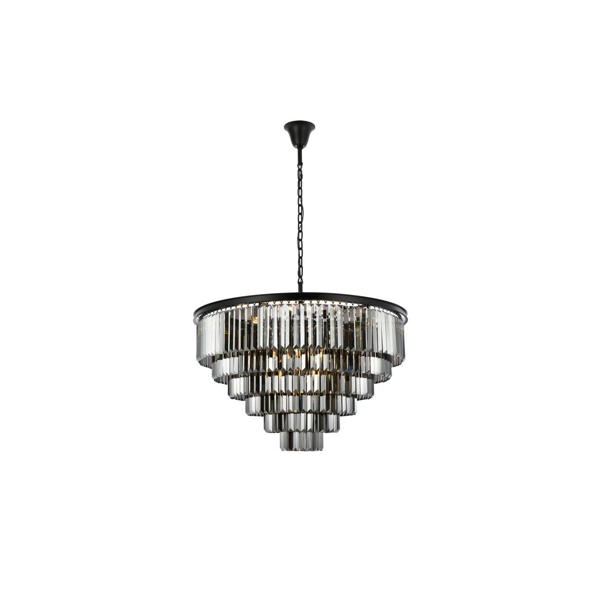 Elegant Lighting - 1231D44MB-SS/RC - 33 Light Chandelier - Sydney - Matte Black