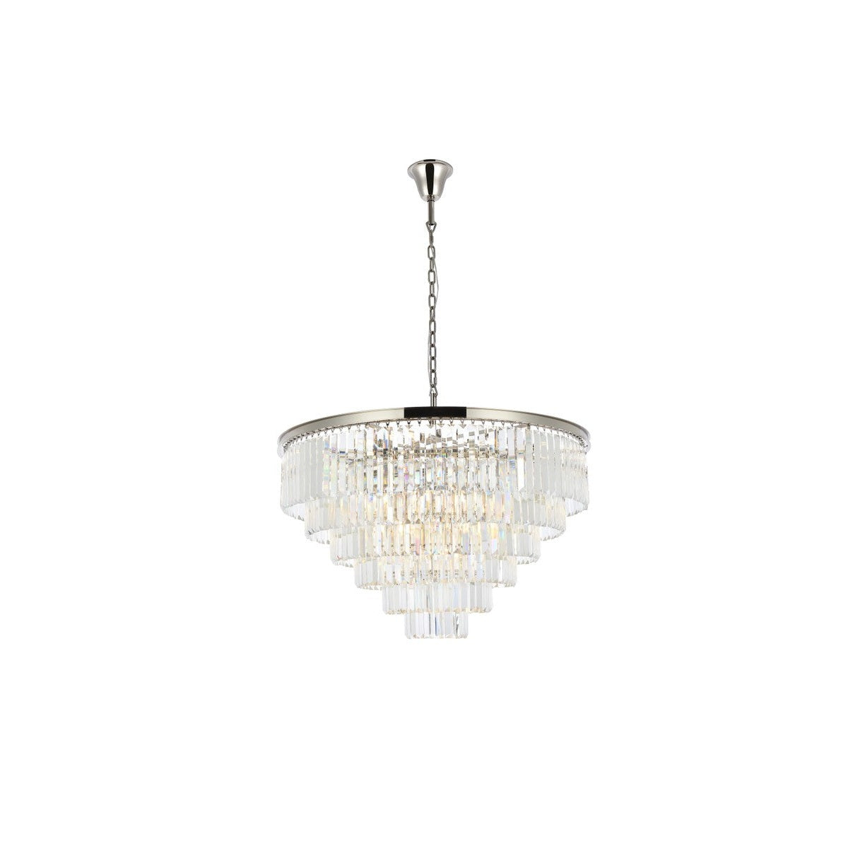 Elegant Lighting - 1231D44PN/RC - 33 Light Chandelier - Sydney - Polished Nickel