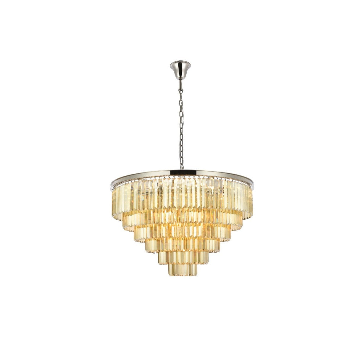 Elegant Lighting - 1231D44PN-GT/RC - 33 Light Chandelier - Sydney - Polished Nickel
