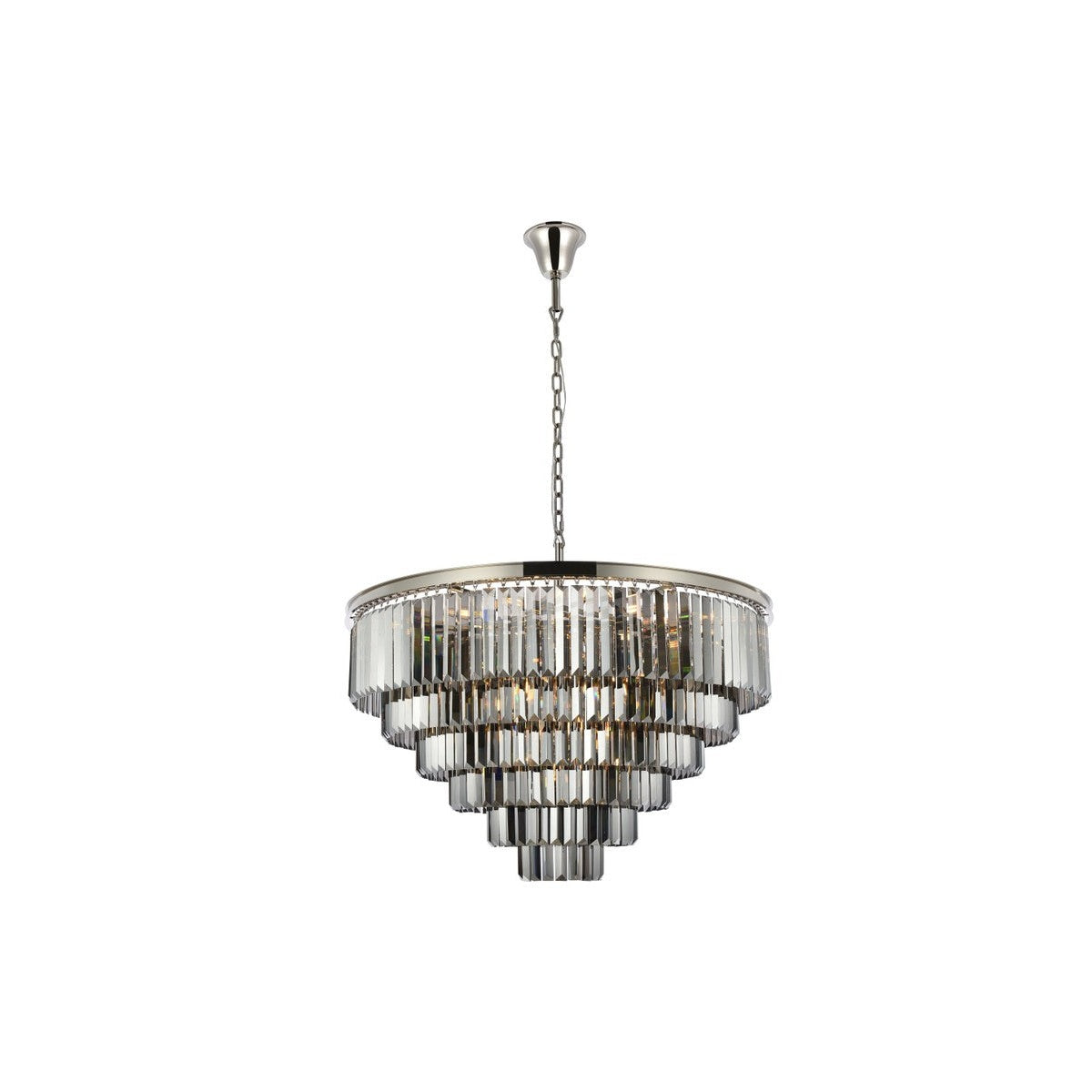 Elegant Lighting - 1231D44PN-SS/RC - 33 Light Chandelier - Sydney - Polished Nickel