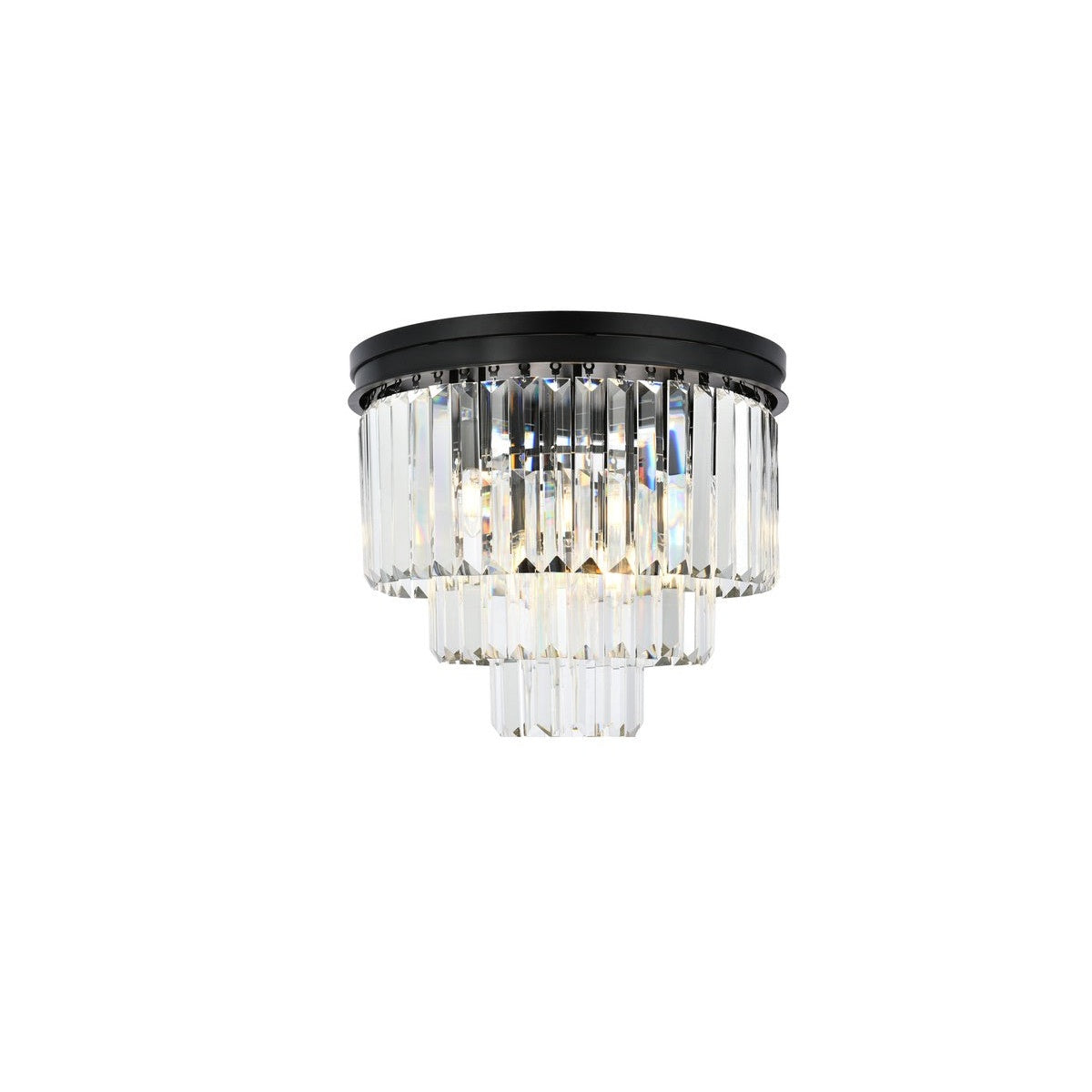 Elegant Lighting - 1231F20MB/RC - Nine Light Flush Mount - Sydney - Matte Black