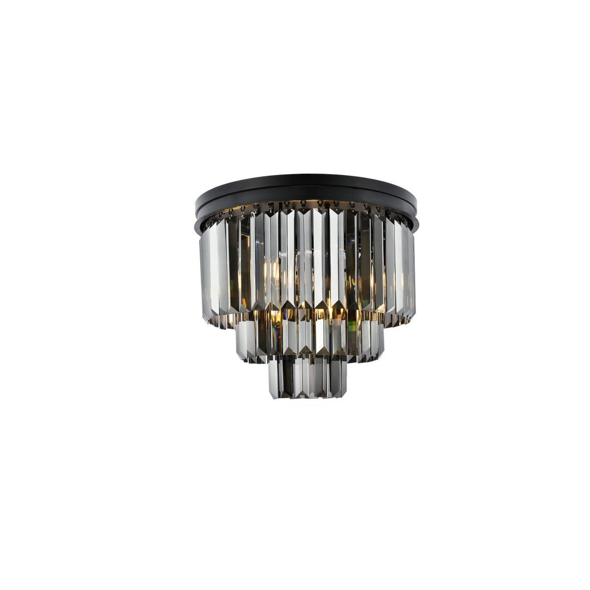 Elegant Lighting - 1231F20MB-SS/RC - Nine Light Flush Mount - Sydney - Matte Black