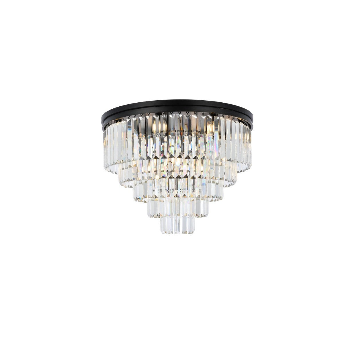 Elegant Lighting - 1231F32MB/RC - 17 Light Flush Mount - Sydney - Matte Black