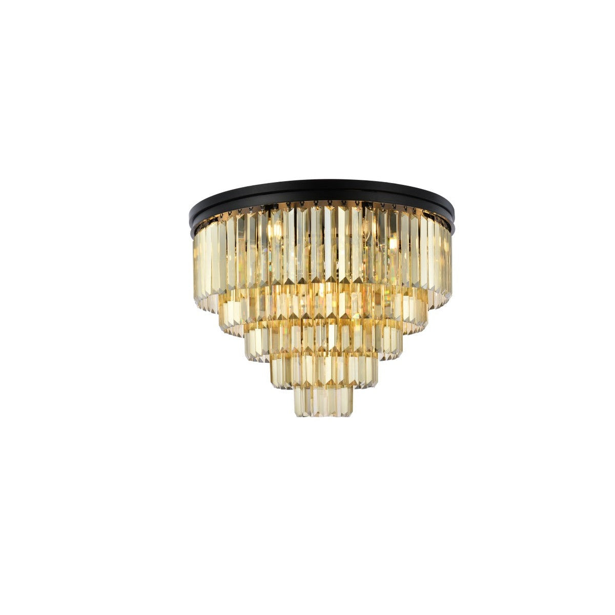 Elegant Lighting - 1231F32MB-GT/RC - 17 Light Flush Mount - Sydney - Matte Black
