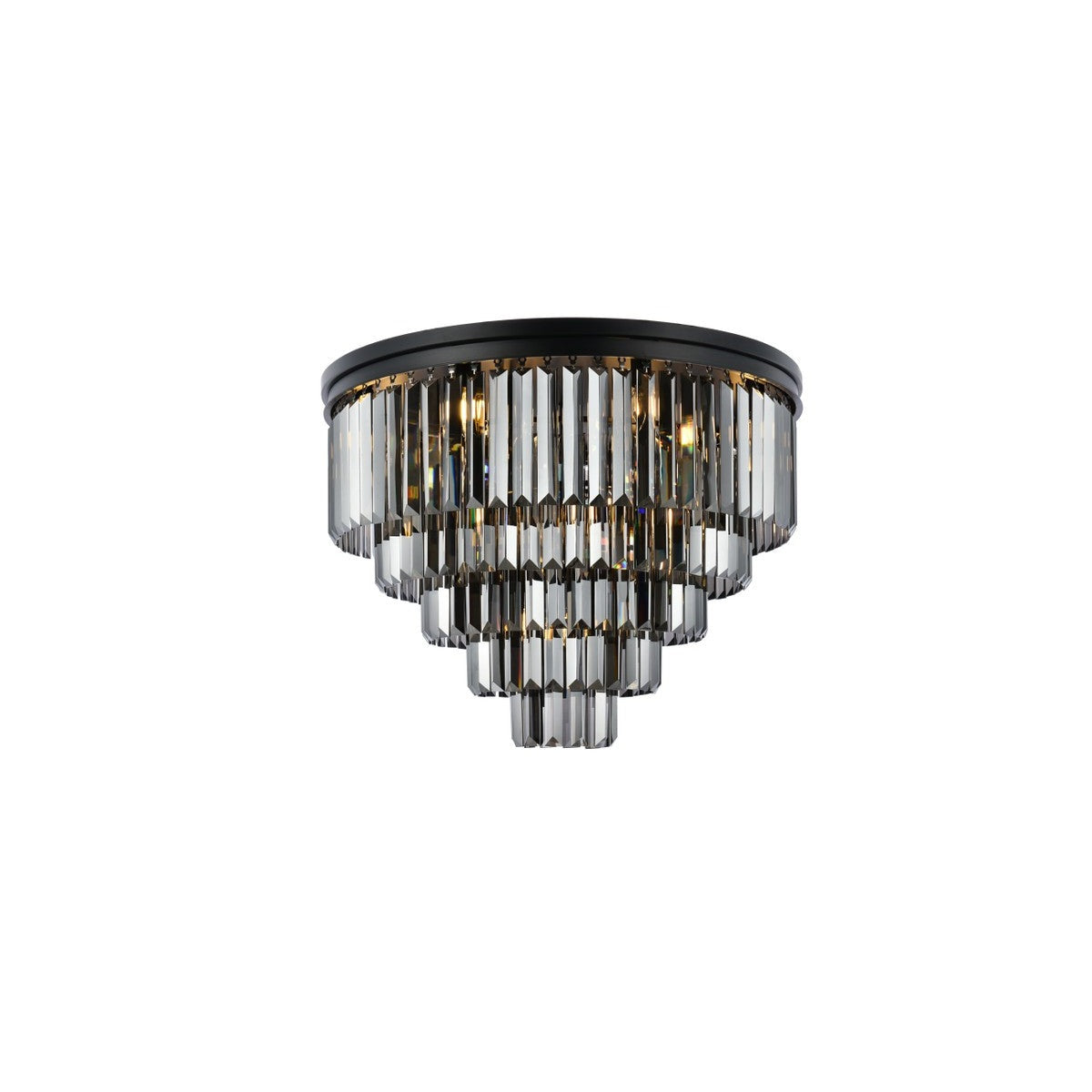 Elegant Lighting - 1231F32MB-SS/RC - 17 Light Flush Mount - Sydney - Matte Black
