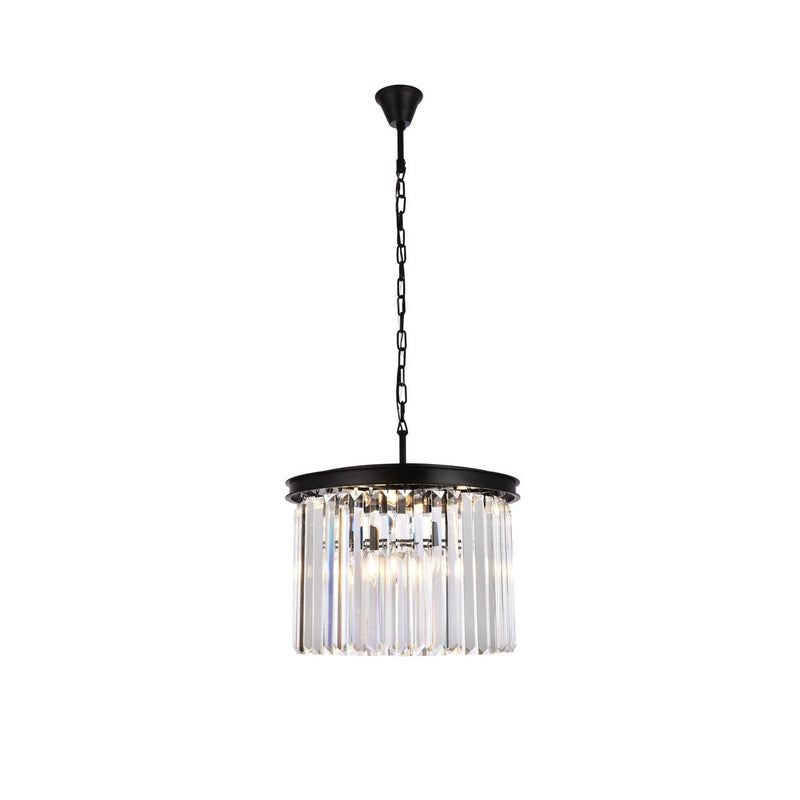 Elegant Lighting - 1238D20MB/RC - Six Light Pendant - Sydney - Matte Black