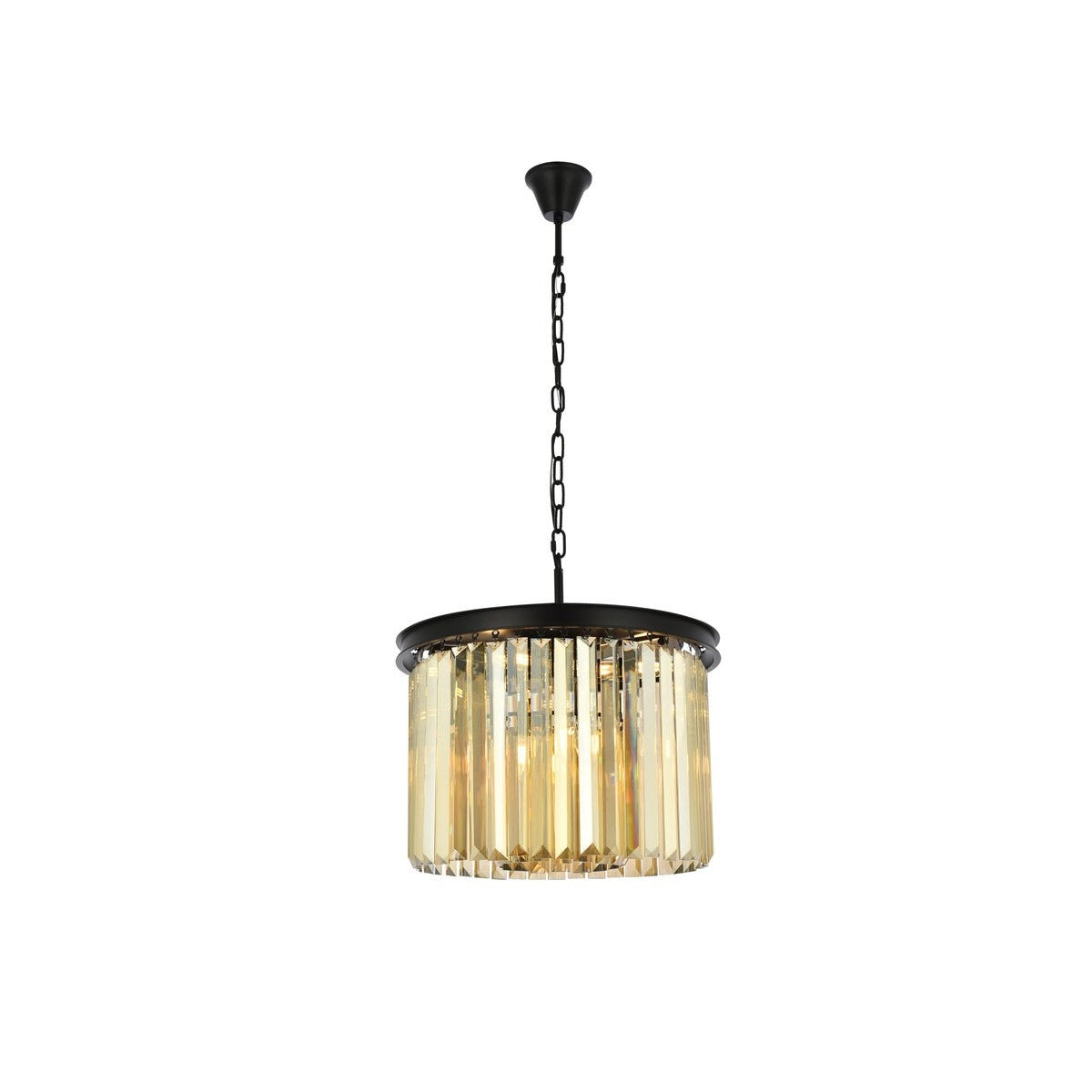 Elegant Lighting - 1238D20MB-GT/RC - Six Light Pendant - Sydney - Matte Black