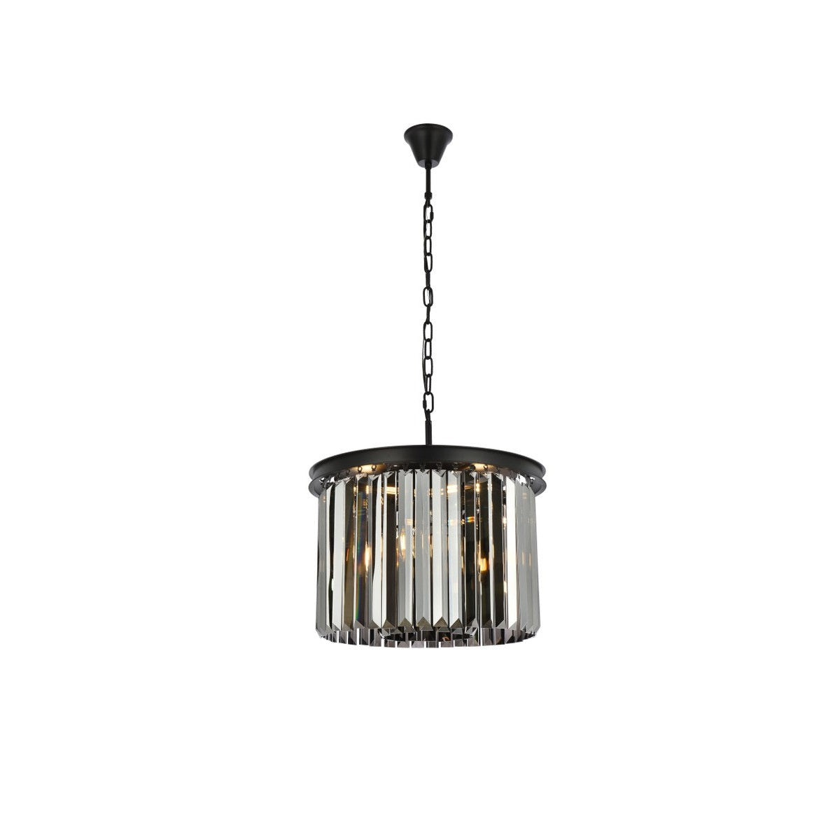 Elegant Lighting - 1238D20MB-SS/RC - Six Light Pendant - Sydney - Matte Black