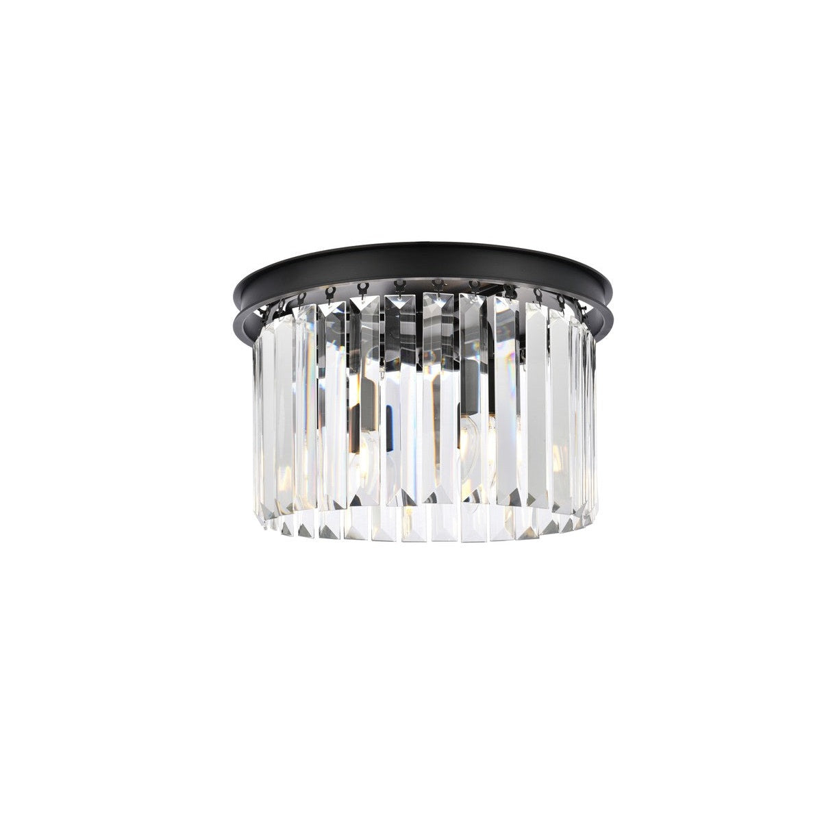 Elegant Lighting - 1238F16MB/RC - Three Light Flush Mount - Sydney - Matte Black