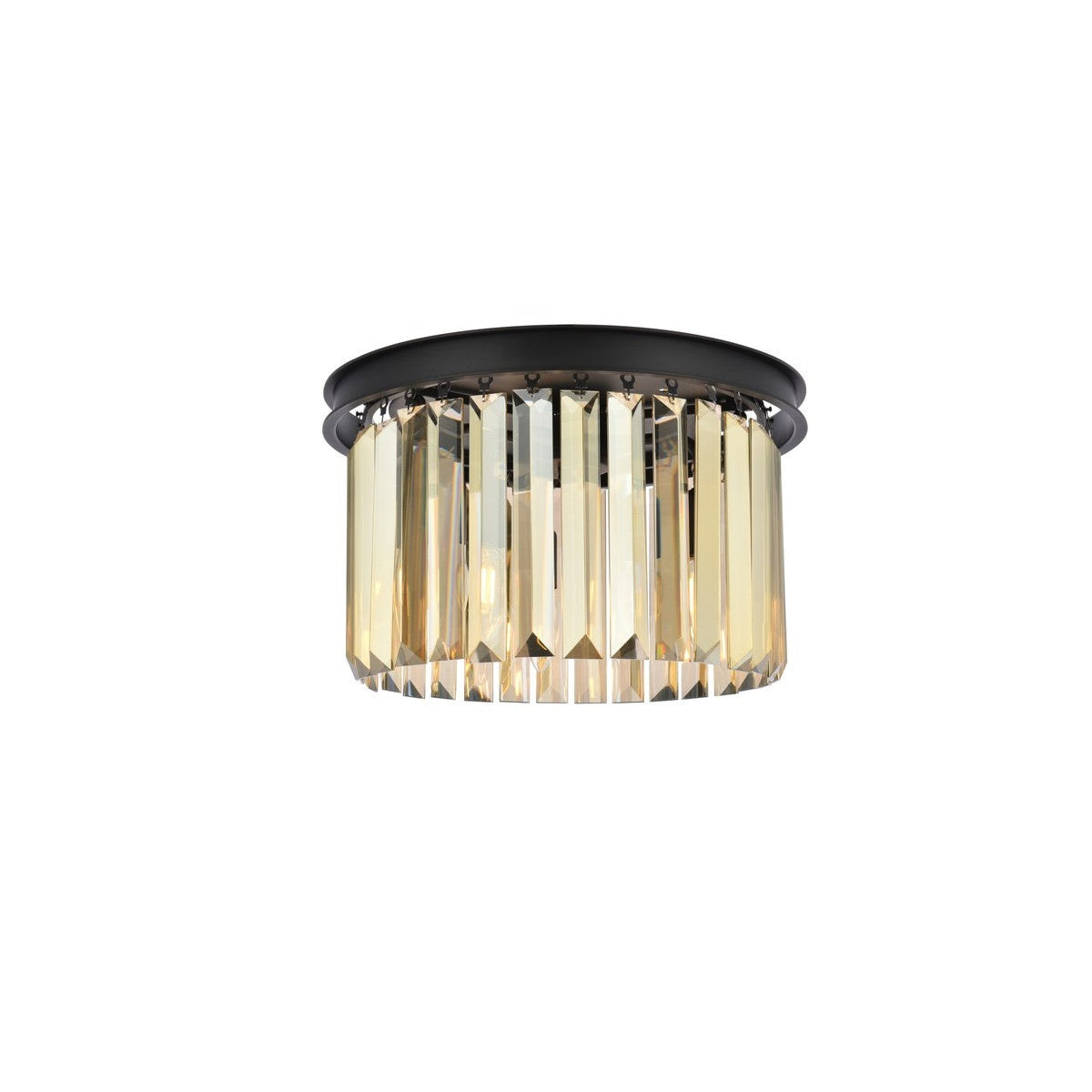 Elegant Lighting - 1238F16MB-GT/RC - Three Light Flush Mount - Sydney - Matte Black