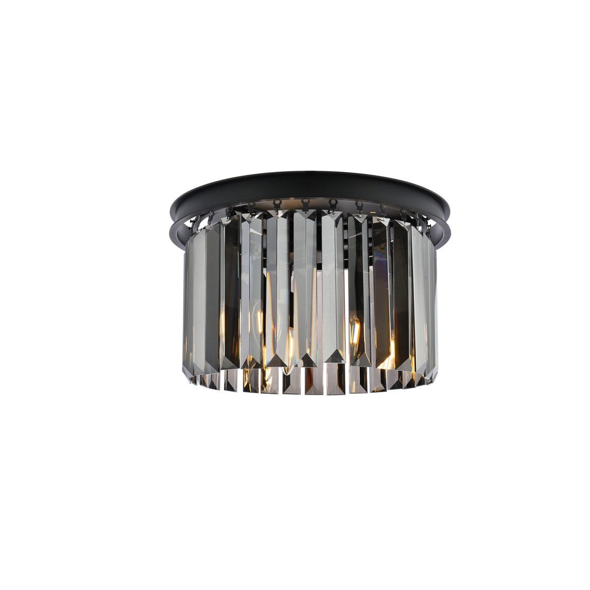 Elegant Lighting - 1238F16MB-SS/RC - Three Light Flush Mount - Sydney - Matte Black