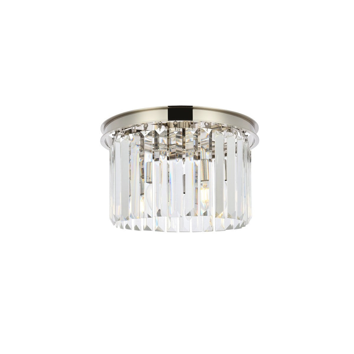 Elegant Lighting - 1238F16PN/RC - Three Light Flush Mount - Sydney - Polished Nickel