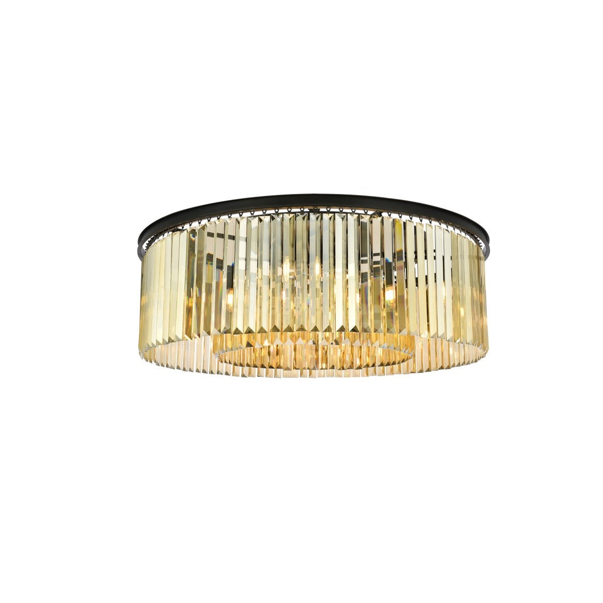 Elegant Lighting - 1238F43MB-GT/RC - Ten Light Flush Mount - Sydney - Matte Black