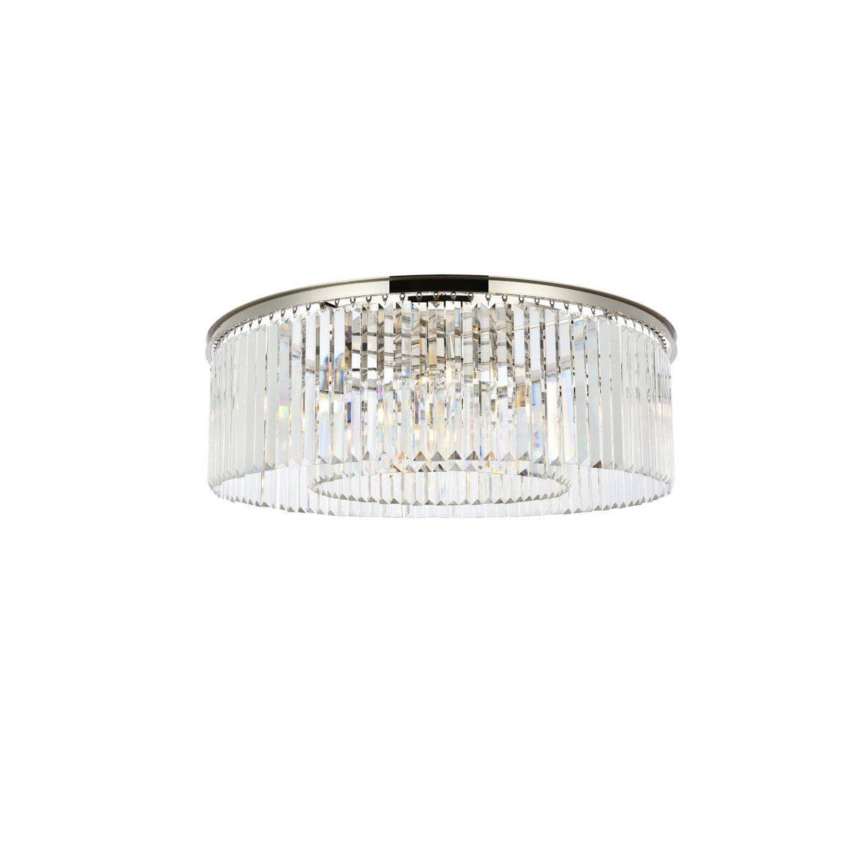 Elegant Lighting - 1238F43PN/RC - Ten Light Flush Mount - Sydney - Polished nickel