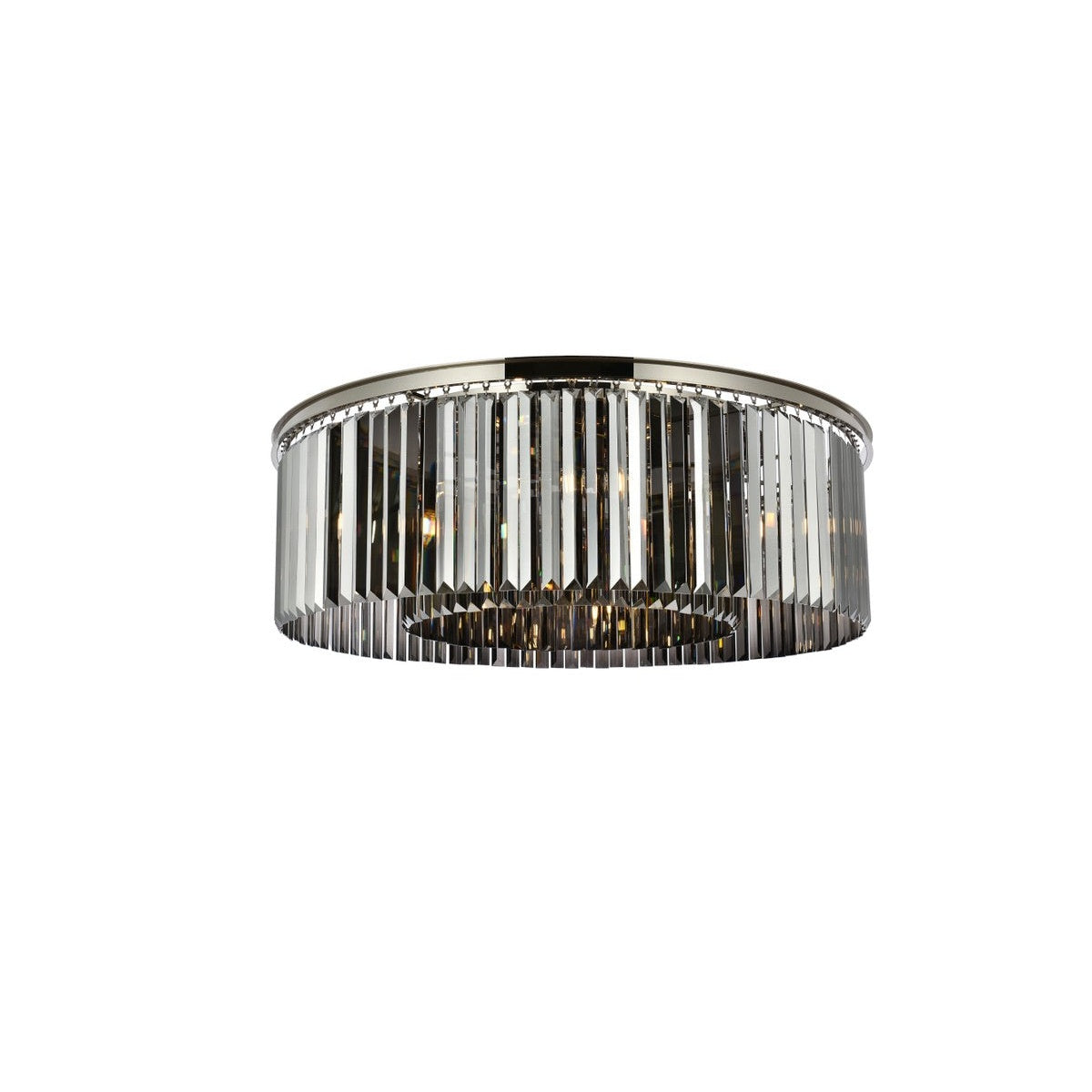 Elegant Lighting - 1238F43PN-SS/RC - Ten Light Flush Mount - Sydney - Polished nickel