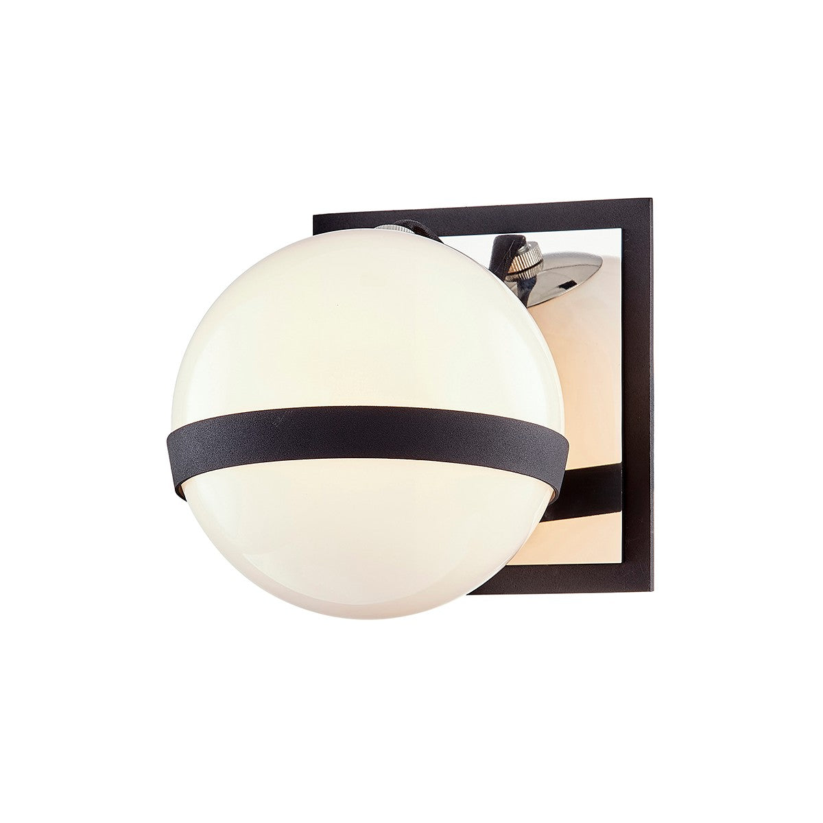 Troy Lighting - B7481 - One Light Vanity - Ace - Carbide Blk With Polished Nickel Accents
