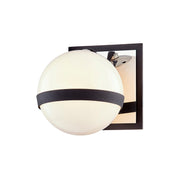 Troy Lighting - B7481 - One Light Vanity - Ace - Carbide Blk With Polished Nickel Accents