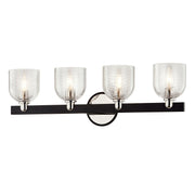 Troy Lighting - B7714 - Four Light Vanity - Munich - Carbide Blk & Pol Nickel