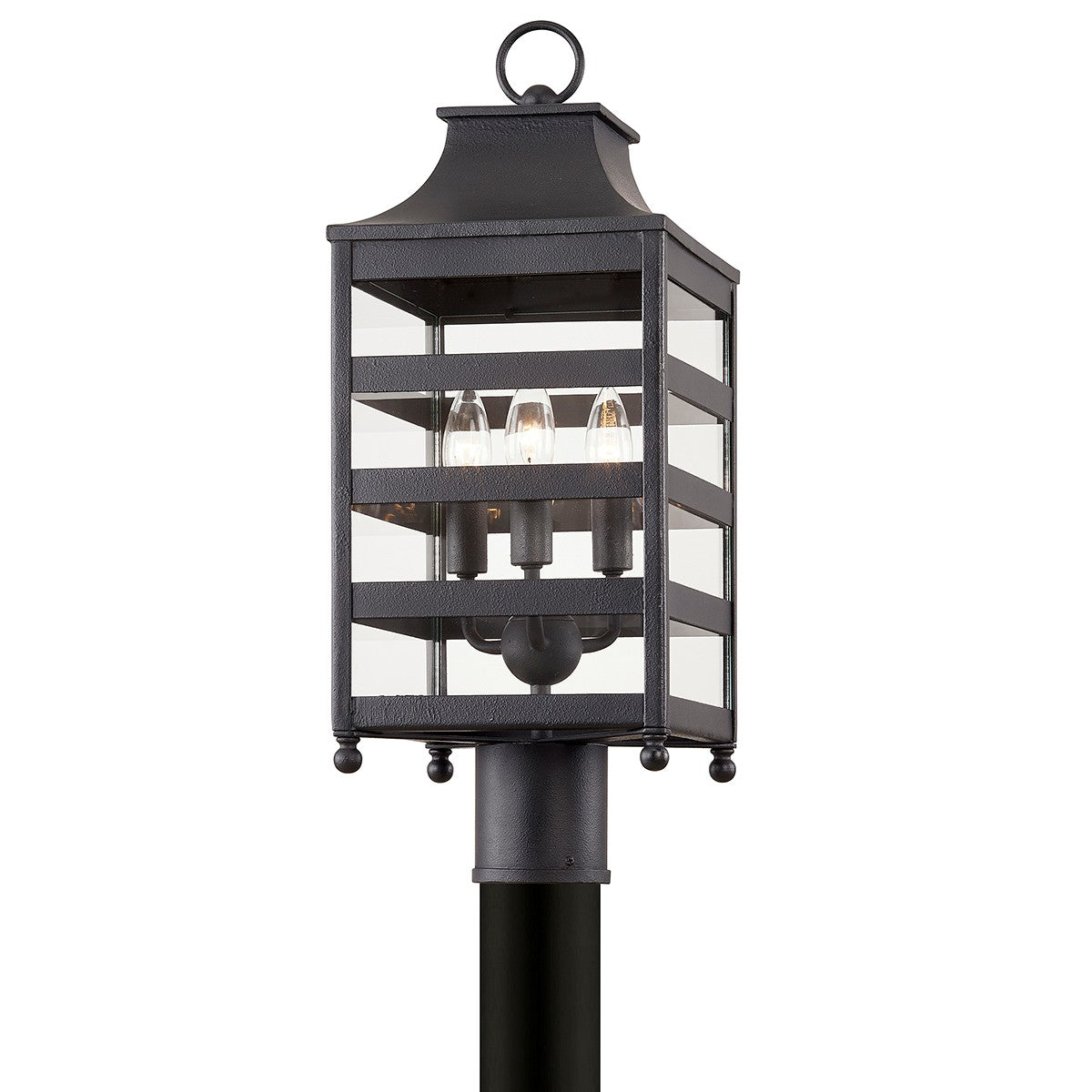 Troy Lighting - P7435 - Three Light Post Lantern - Holstrom - Forged Iron