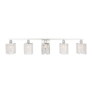 Elegant Lighting - LD7015C - Five Light Wall Sconce - Phineas - Chrome and Clear Crystals