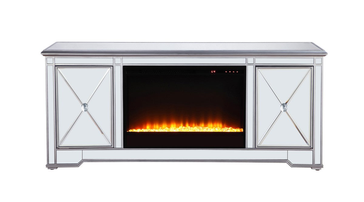 Elegant Lighting TV Stand With Fireplace Insert