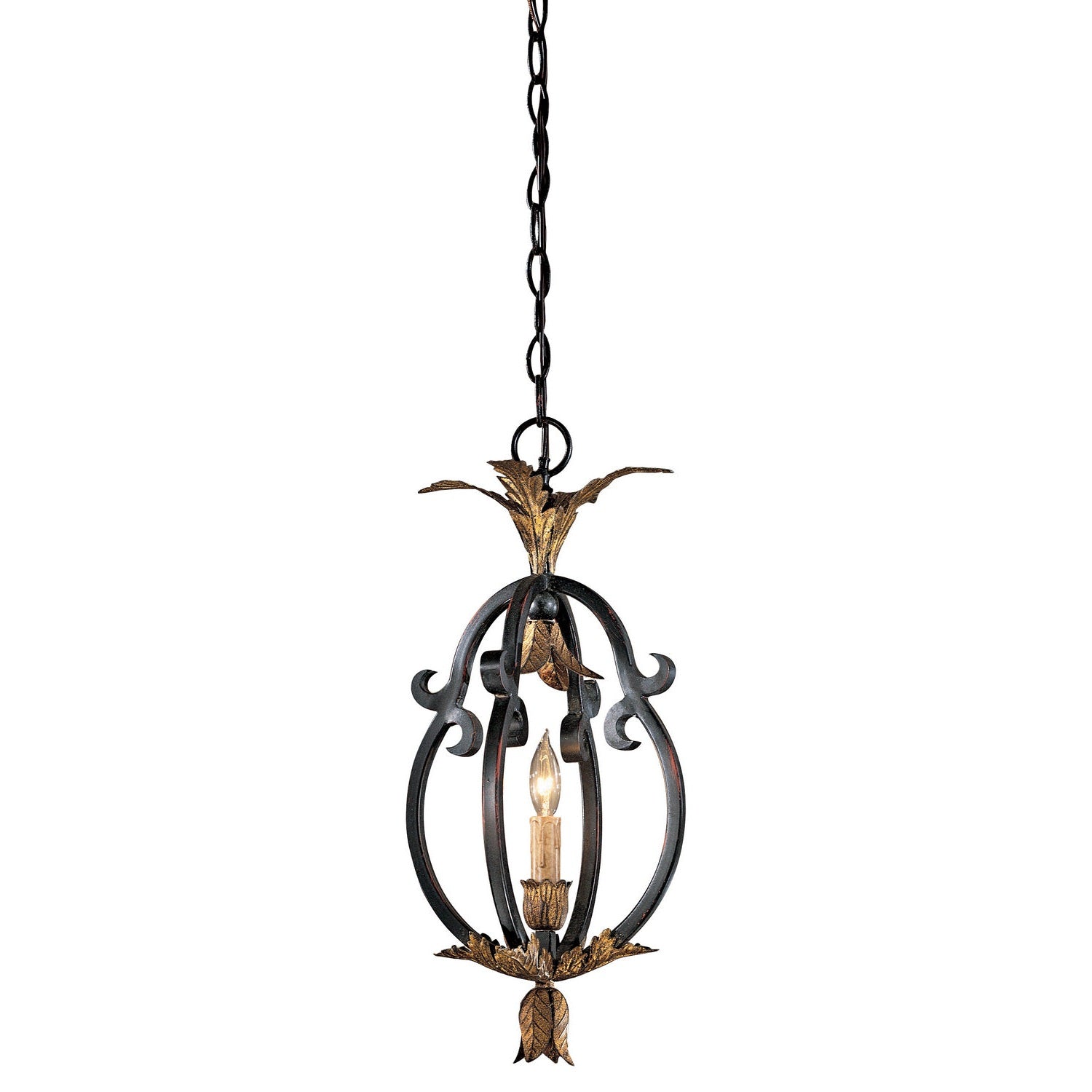 Metropolitan - N6103-20 - One Light Mini Pendant - Montparnasse - French Coal W/ Gold Leaf Highl