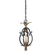 Metropolitan - N6103-20 - One Light Mini Pendant - Montparnasse - French Coal W/ Gold Leaf Highl