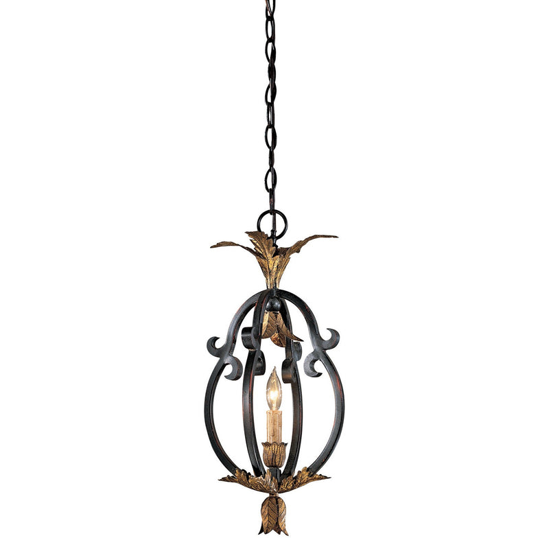 Metropolitan - N6103-20 - One Light Mini Pendant - Montparnasse - French Coal W/ Gold Leaf Highl
