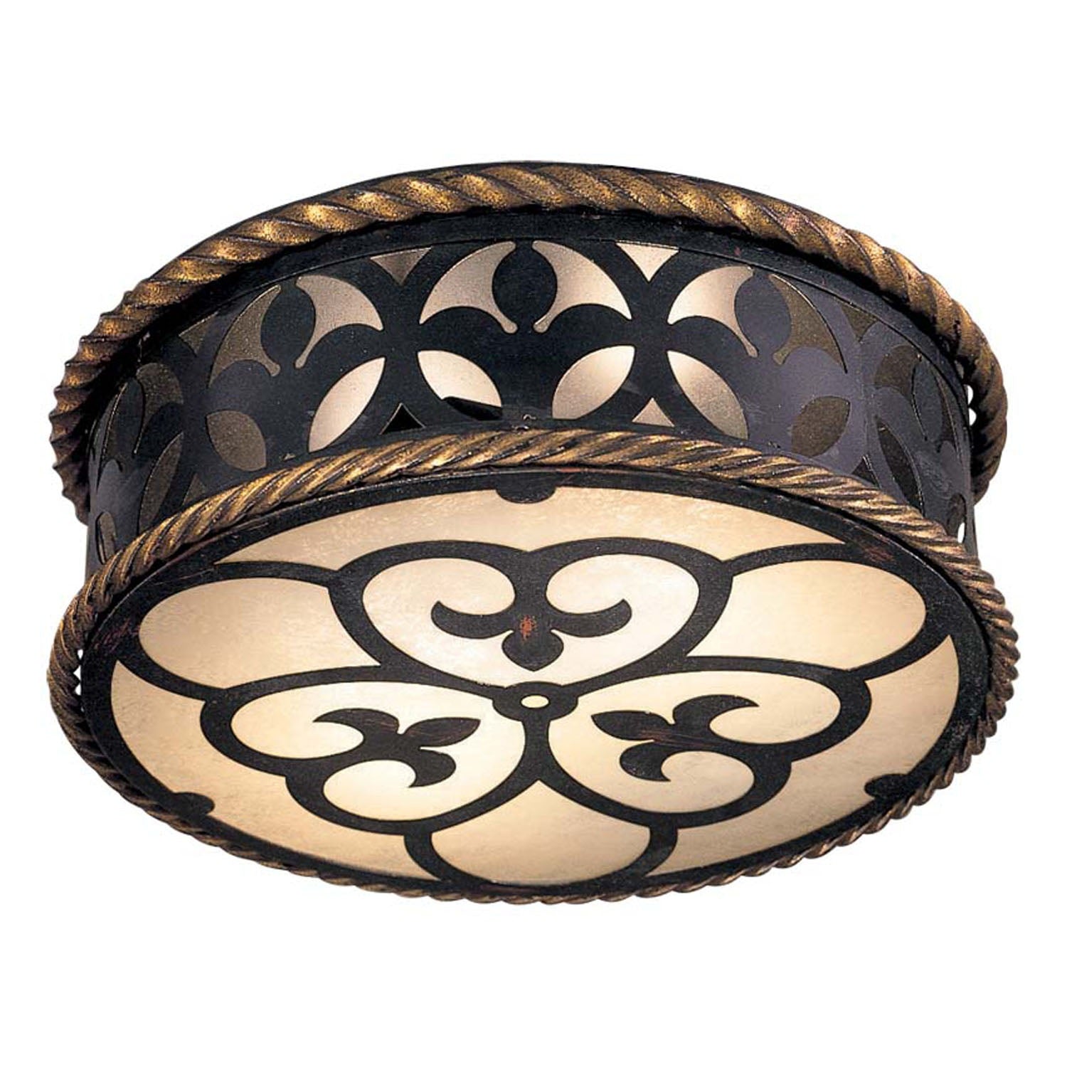 Metropolitan - N6109-20 - Two Light Flush Mount - Montparnasse - French Coal W/ Gold Leaf Highl