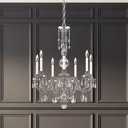 Schonbek - HA5806N-40H - Seven Light Chandelier - Hamilton Nouveau - Polished Silver