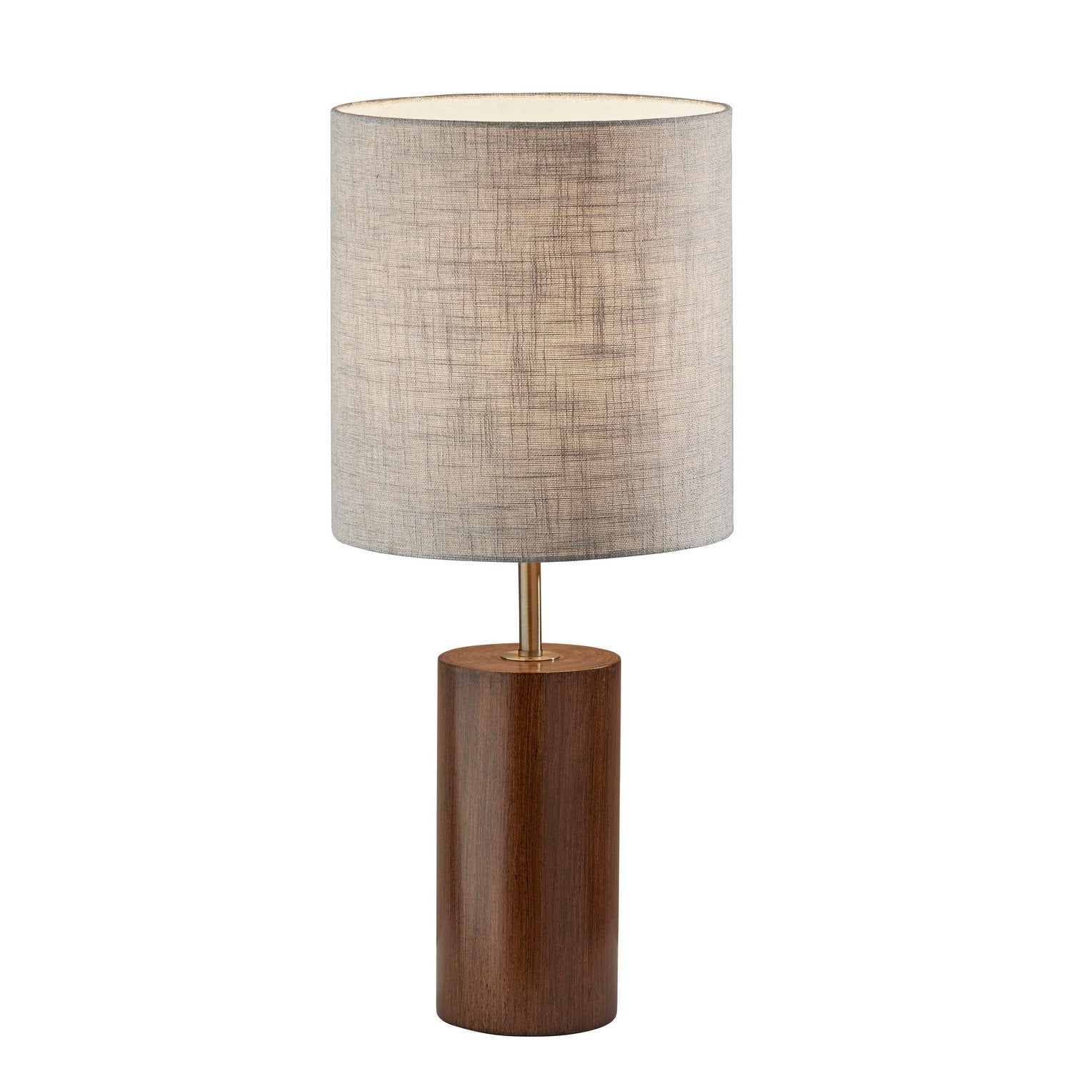 Adesso Home - 1507-15 - Table Lamp - Dean - Walnut Poplar Wood W. Antique Brass Accent