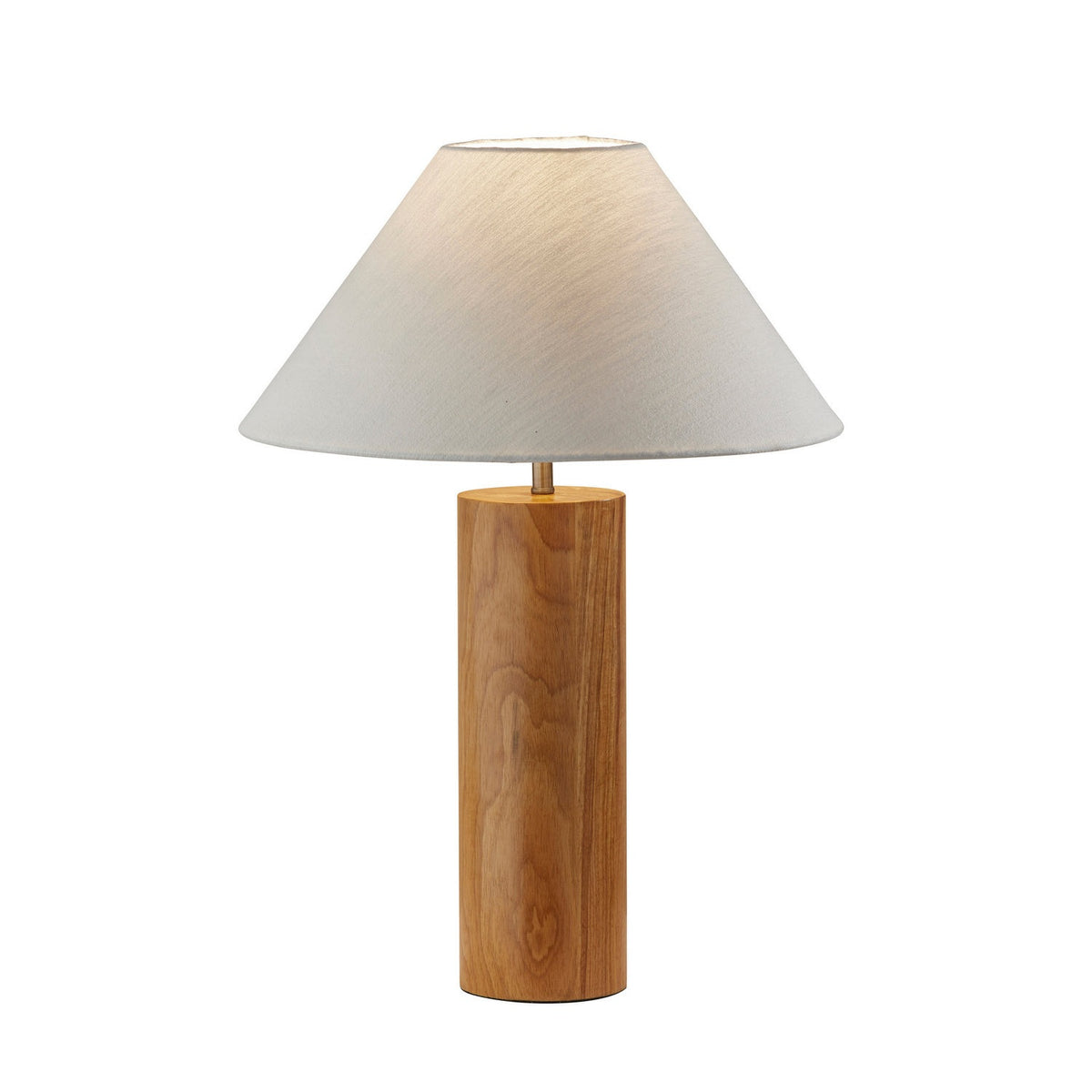 Adesso Home - 1509-12 - Table Lamp - Martin - Natural Oak Wood W. Antique Brass Accent