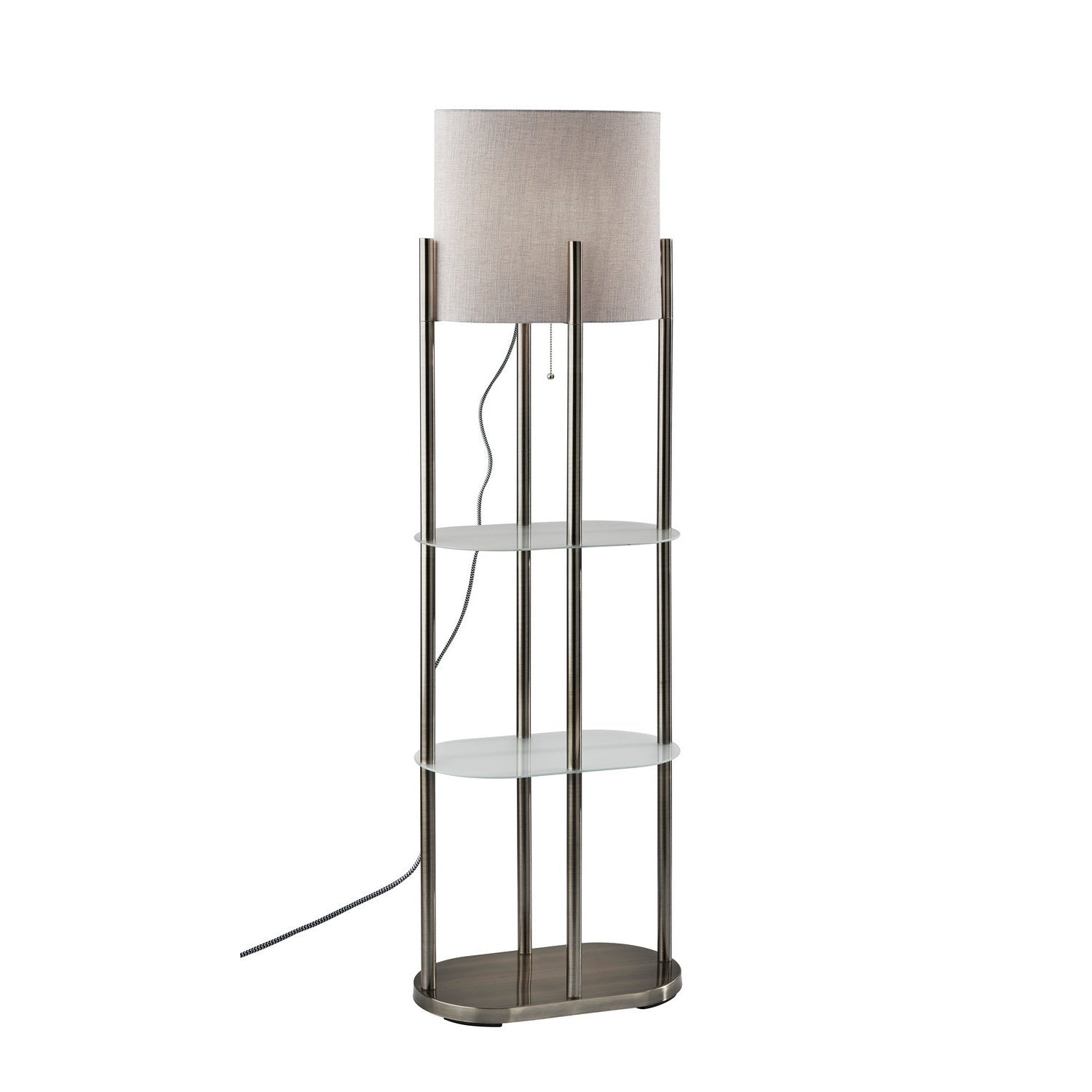 Adesso Home - 1518-22 - Floor Lamp - Norman - Brushed Steel