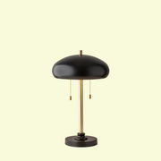 Adesso Home - 1562-21 - Two Light Table Lamp - Cap - Black & Antique Brass