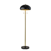 Adesso Home - 1563-21 - Two Light Floor Lamp - Cap - Black & Antique Brass