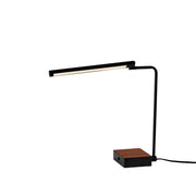 Adesso Home - 3039-01 - LED Desk Lamp - Sawyer - Black W. Camel Brown Leather