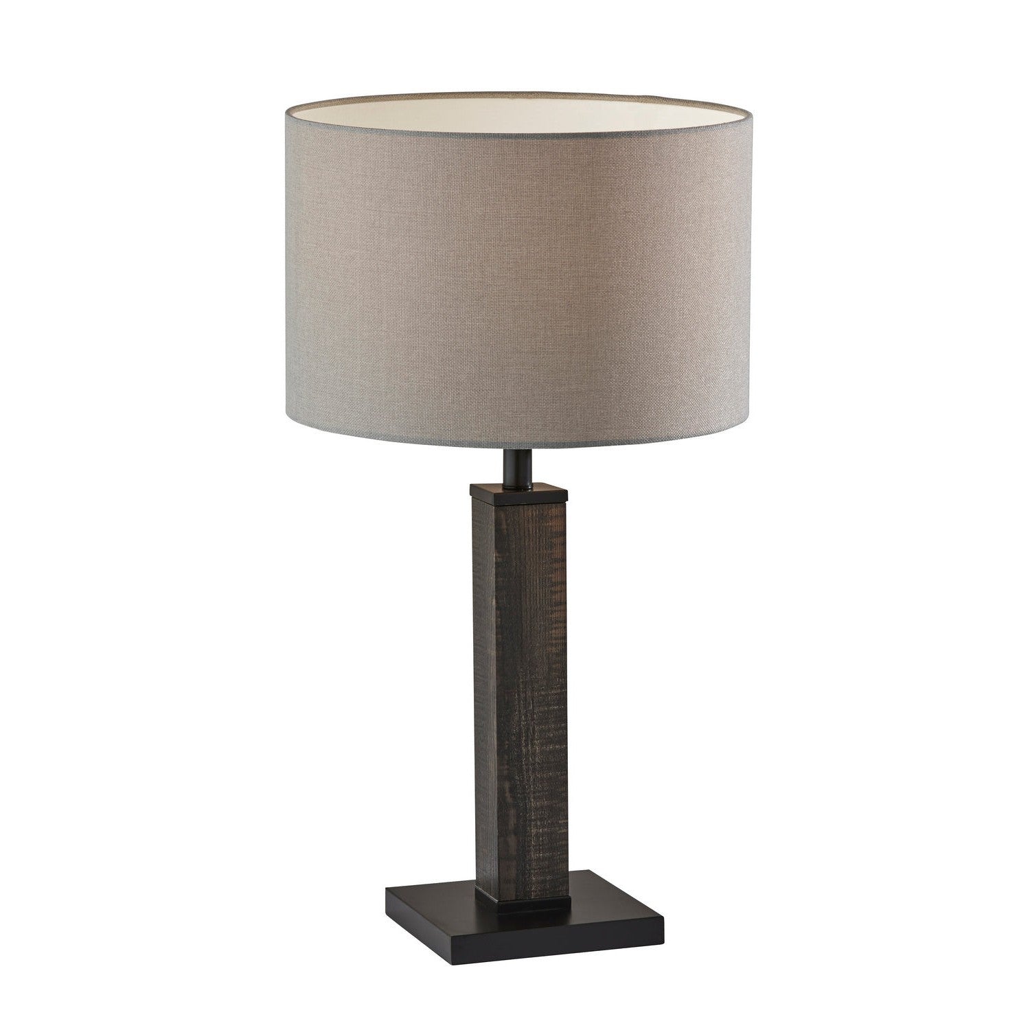 Adesso Home - 3497-01 - Table Lamp - Kona - Mdf W. Black Washed Wood Pvc Veneer & Black Metal Accents