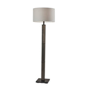 Adesso Home - 3498-01 - Floor Lamp - Kona - Mdf W. Black Washed Wood Pvc Veneer & Black Metal Accents
