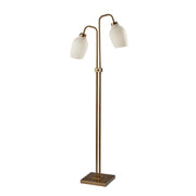 Adesso Home - 3547-21 - Two Light Floor Lamp - Clara - Antique Brass