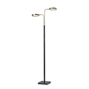 Adesso Home - 4127-01 - LED Floor Lamp - Rowan - Black & Antique Brass