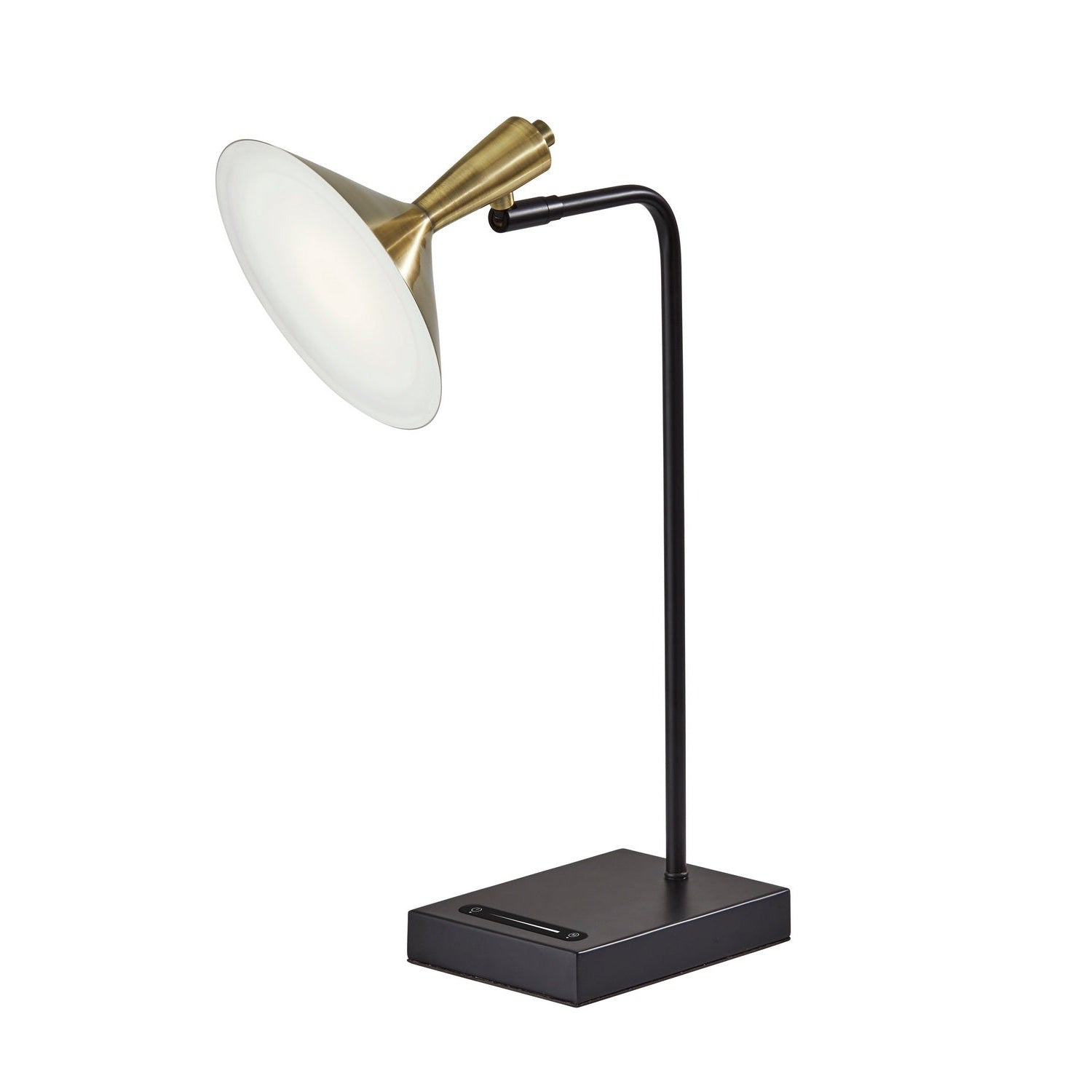 Adesso Home - 4262-01 - LED Desk Lamp - Lucas - Black W. Antique Brass