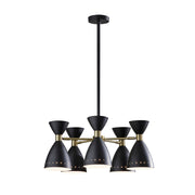 Adesso Home - 4280-01 - Five Light Pendant - Oscar - Black W. Antique Brass