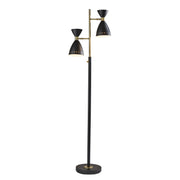 Adesso Home - 4285-01 - Two Light Tree Lamp - Oscar - Black W. Antique Brass